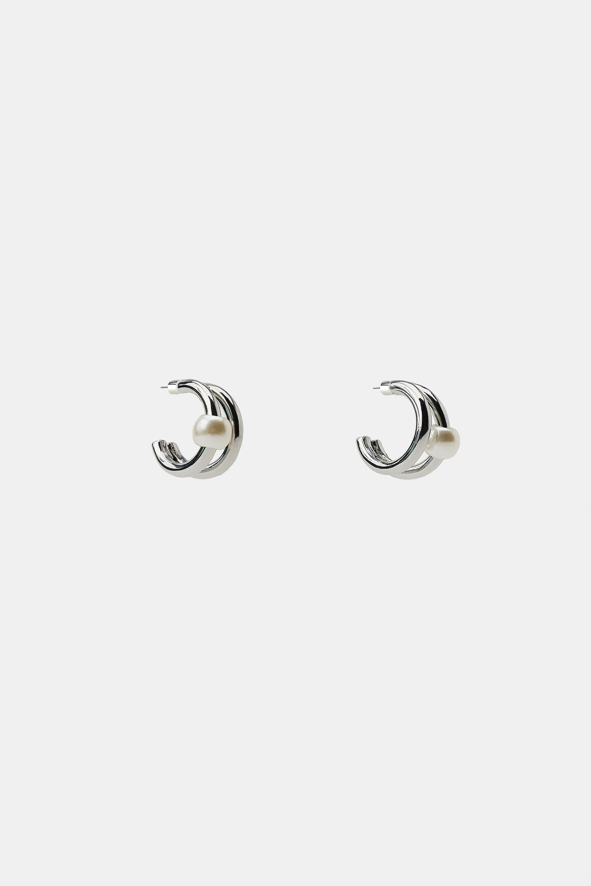 LOT DE BOUCLES D'OREILLES, EARCUFF ET PERLES